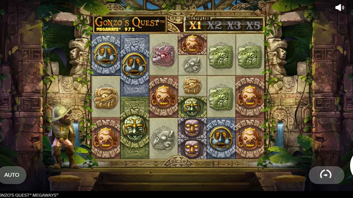 Základná obrazovka Gonzova výprava Megaways 1