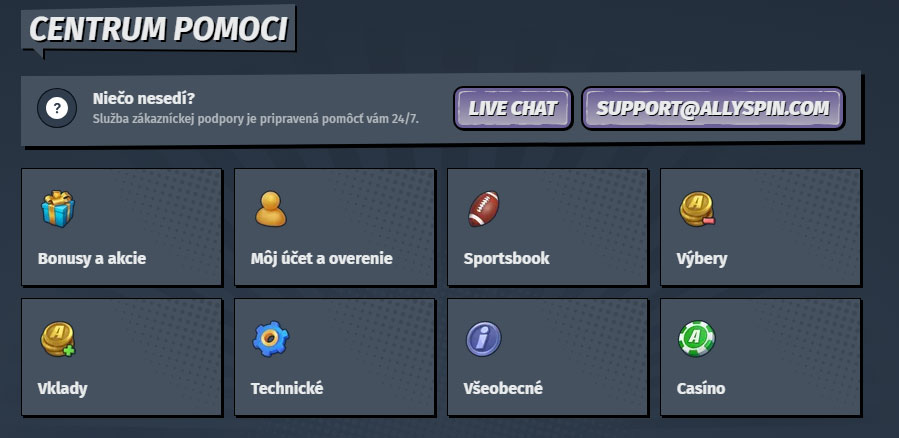 AllySpin Casino Help Centre