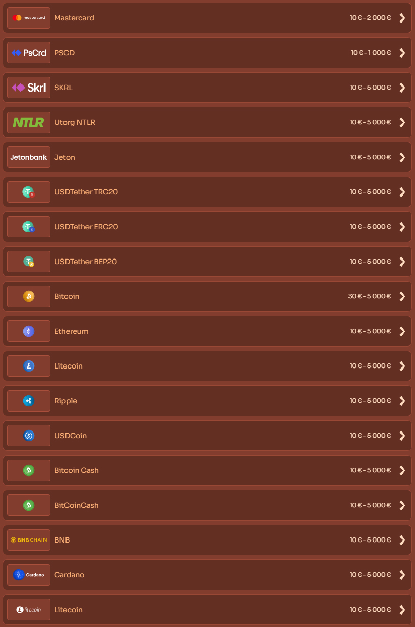 Cleobetra Casino Payments