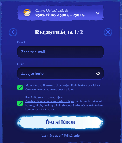 Spinight Casino Registration