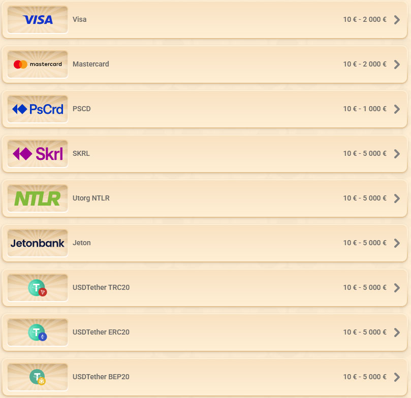 Vegasino-Casino-Payments