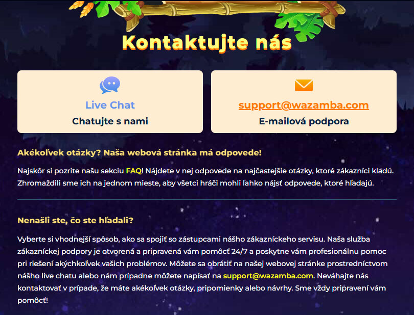 Wazamba-Casino-Customer-Service