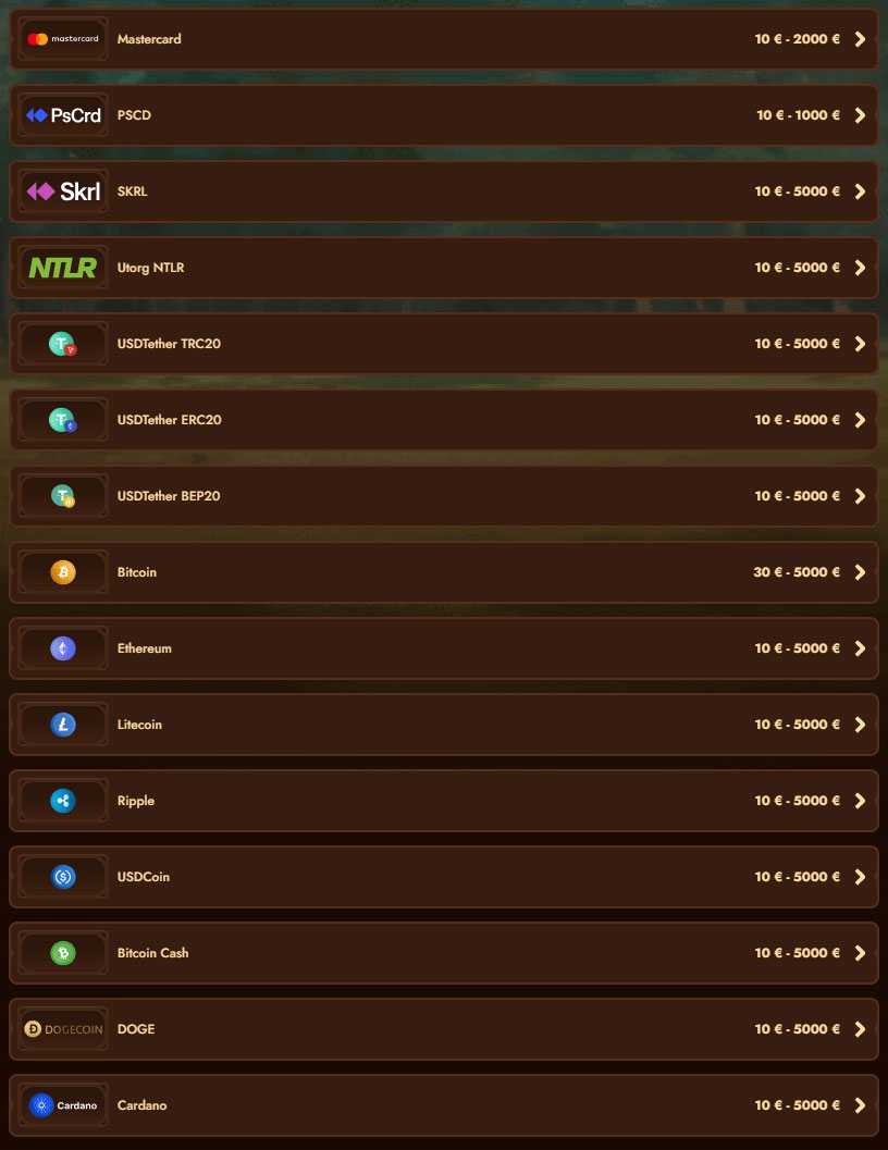 Wild Robin Casino Paytments