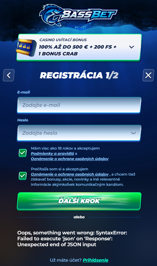 BassBet Casino Register