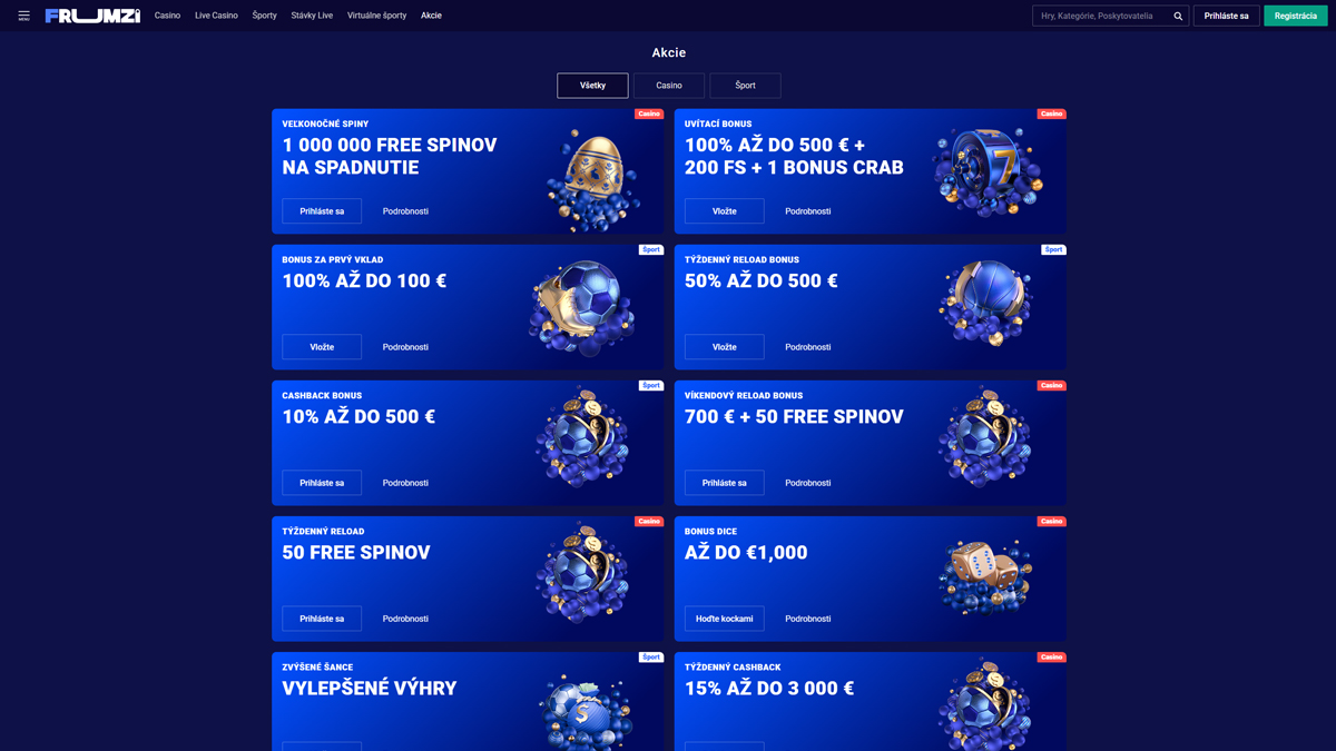 Frumzi Casino Bonuses