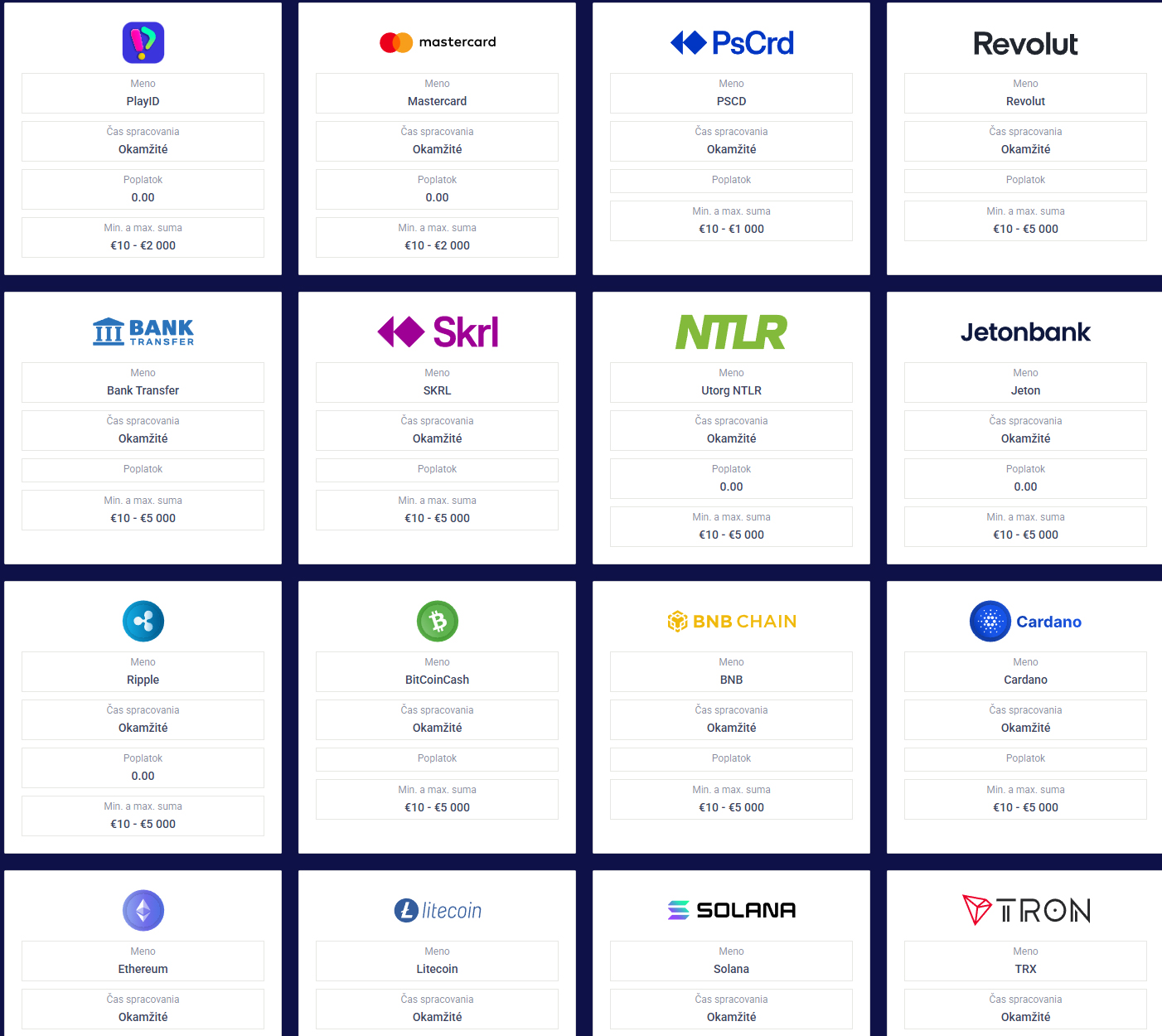 Frumzi Casino Payments