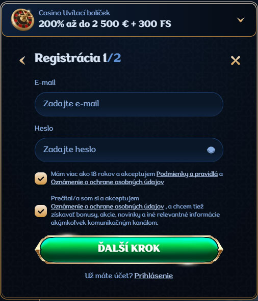 Millioner Casino Register