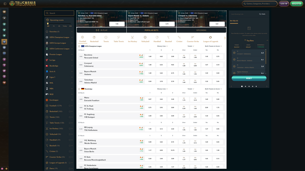 Talismania Casino Sports Betting