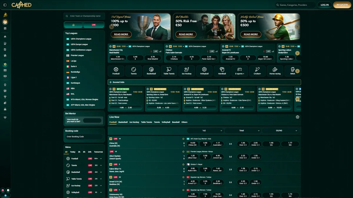 Cashed Casino Sports Betting